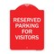 Signmission Parking Space Reserved Parking Reserved for Visitors, Red & White Architectural, A-DES-RW-1824-23352 A-DES-RW-1824-23352 - alternate 1